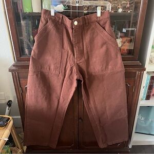 NWT Big Bud Press Petite Work Pant Size Medium in Fudgesicle Brown